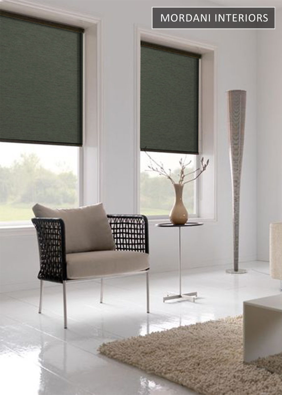 Canberra Grey Textured Blackout Window Roller Blind